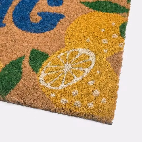 OHS Lemon Print Coir Doormat, Yellow, W/D: 60 x 40 cm – 4