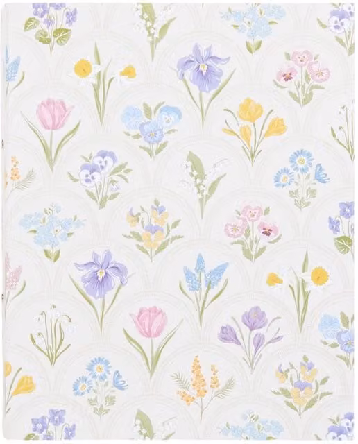 Country Garden A4 Ringbinder in White and Multicolour