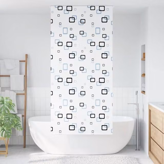 Berkfield Home White Opaque Shower Roller Blind, W/H: 110 x 240 cm