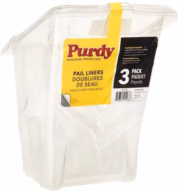 Purdy Painter's Pail Liners, Pack of 3, Transparent