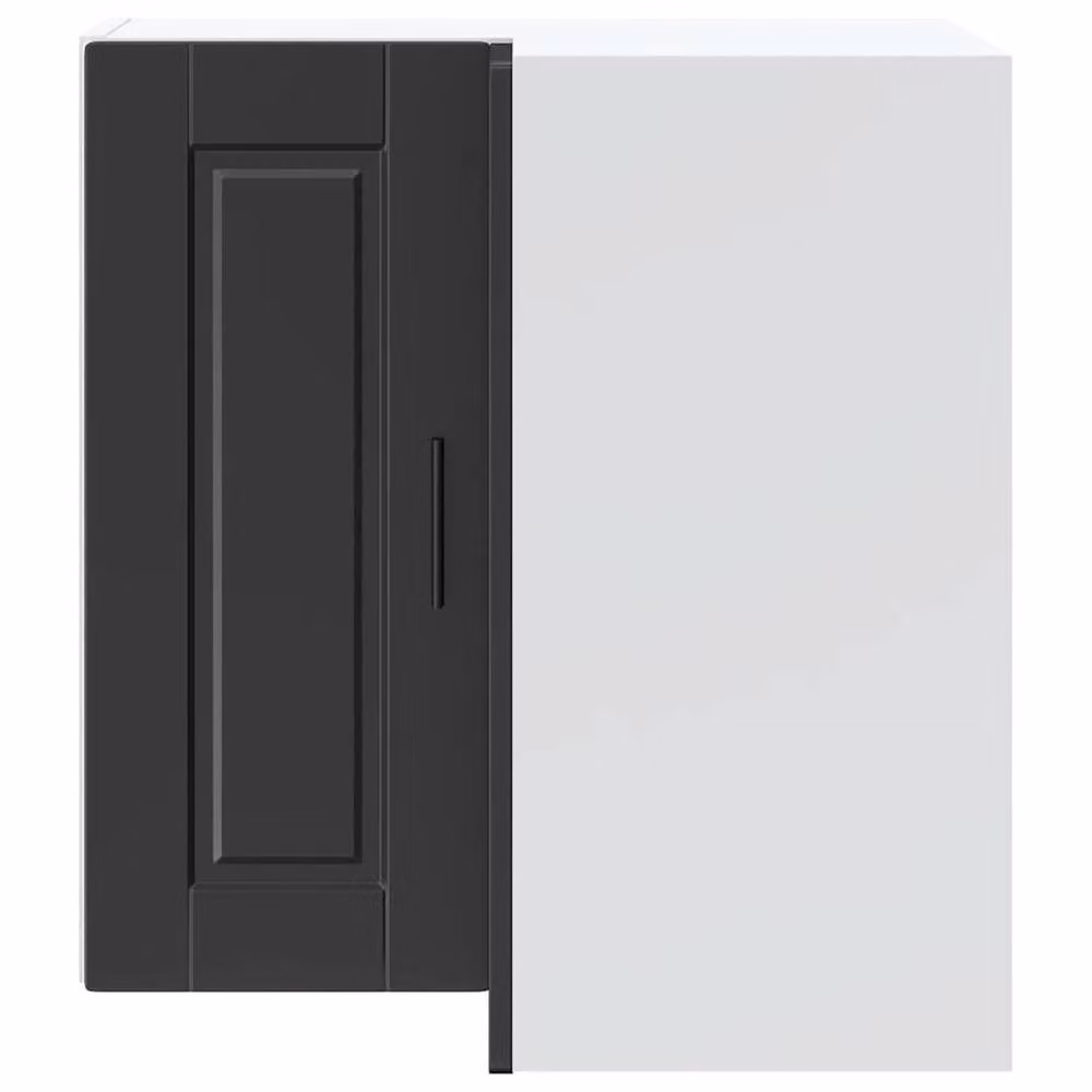 Berkfield Home Porto Black Matt Engineered Wood Wall Mounted Kitchen Corner Cabinet – 3