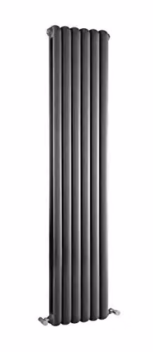 Hudson Reed HSA006 Salvia Colosseum Modern Double Panel Designer Bathroom Radiator, Set of 2, Anthracite, W: 150 cm, H: 37.7 cm – 1