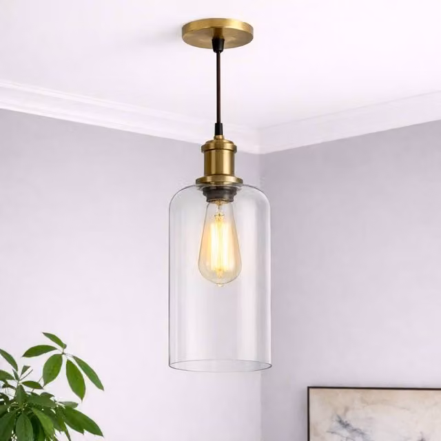CGC Lighting Marinda Clear Glass Cylinder Lampshade