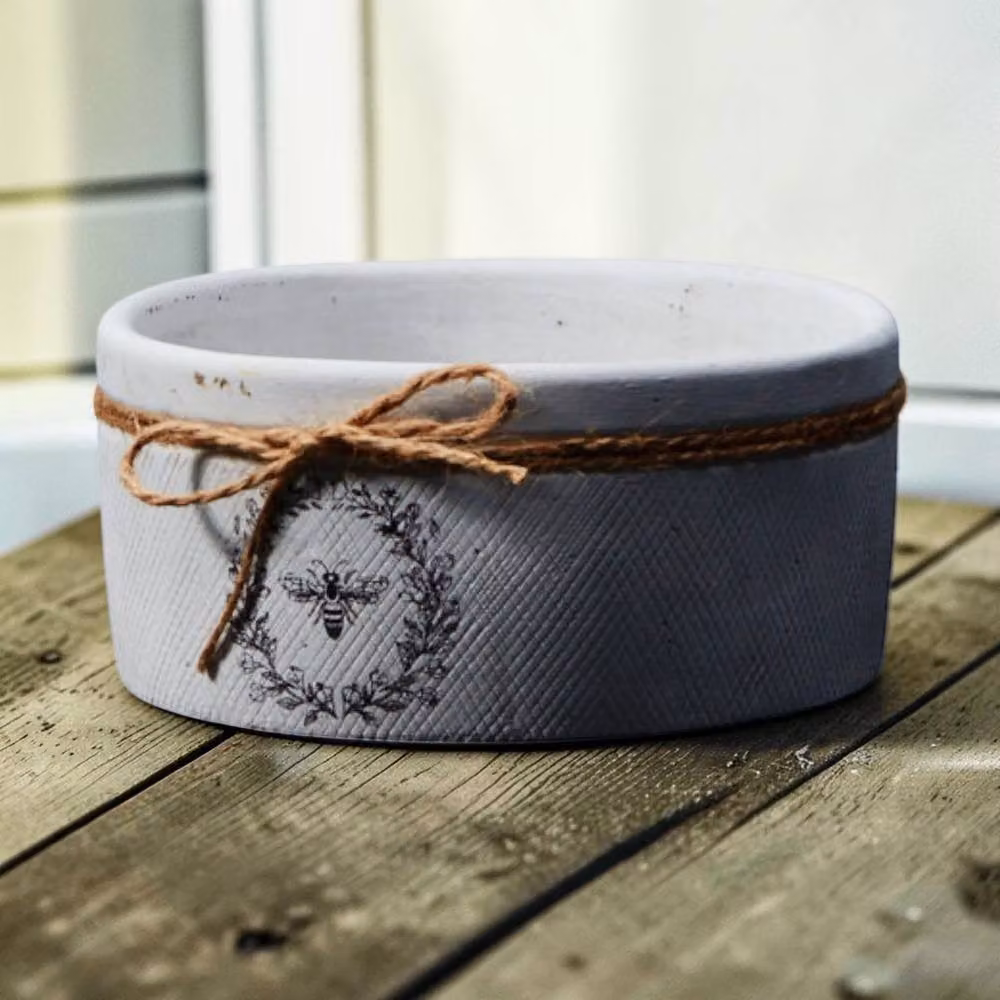 Four Candle White Bee Ceramic Bowl, W: 16 cm, H: 7.5 cm – 2