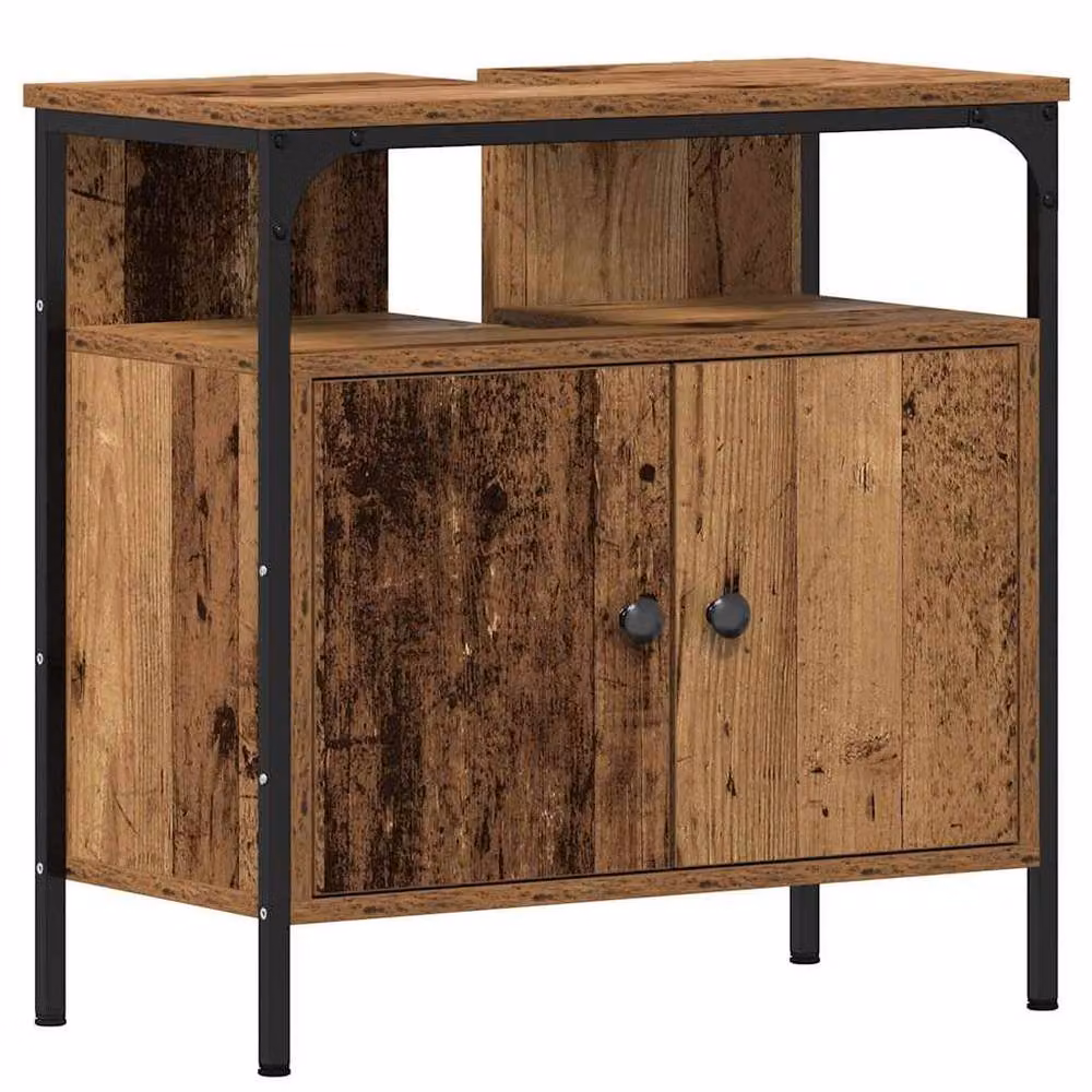 Berkfield Home Decorative Bathroom Sink Cabinet in Old Wood Brown, W/D/H: 60 x 30 x 60 cm – 2