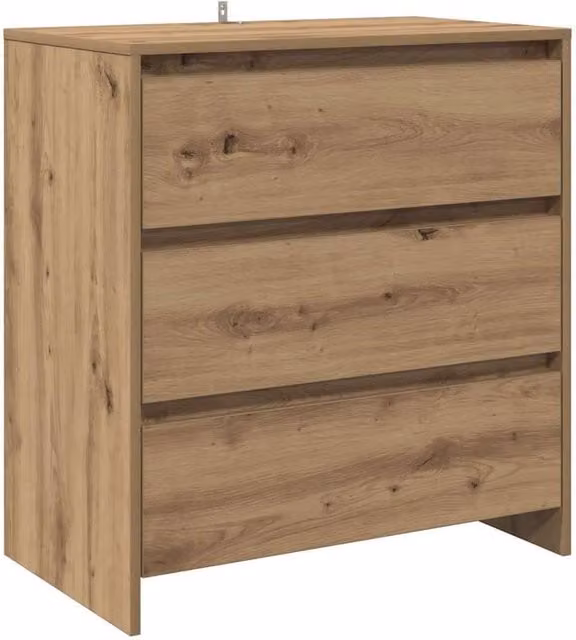 Berkfield Home Artisan Oak Sideboard in Brown, W/D/H: 70 x 41 x 75 cm