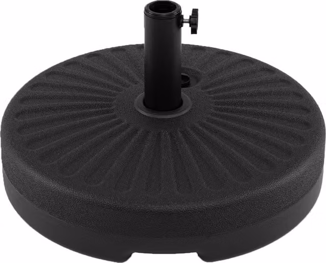 Costway Fillable Round Patio Parasol Umbrella Base, Black