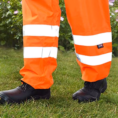 Scan Hi-Vis Motorway Trousers in Orange, Railway Standard RIS-3279-TOM, Size: XL – 2