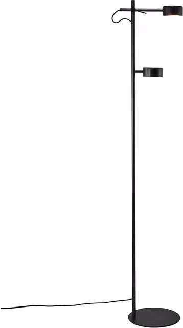 Nordlux Clyde Black Metal Adjustable Dimmable LED Floor Lamp with Warm White Light – 1