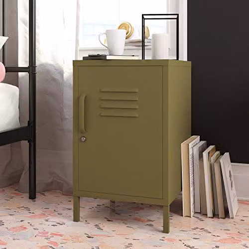 DHP Furniture Bradford Metal Locker End Table, Green, W/D/H: 40 x 38 x 69 cm – 7