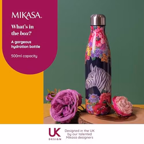 Mikasa Wild At Heart Multicolour Vacuum Insulated Stainless Steel Water Bottle, 500ml – 2