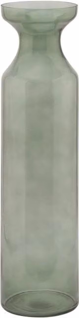 KDMK Modern Fluted Glass Tabletop Vase in Green