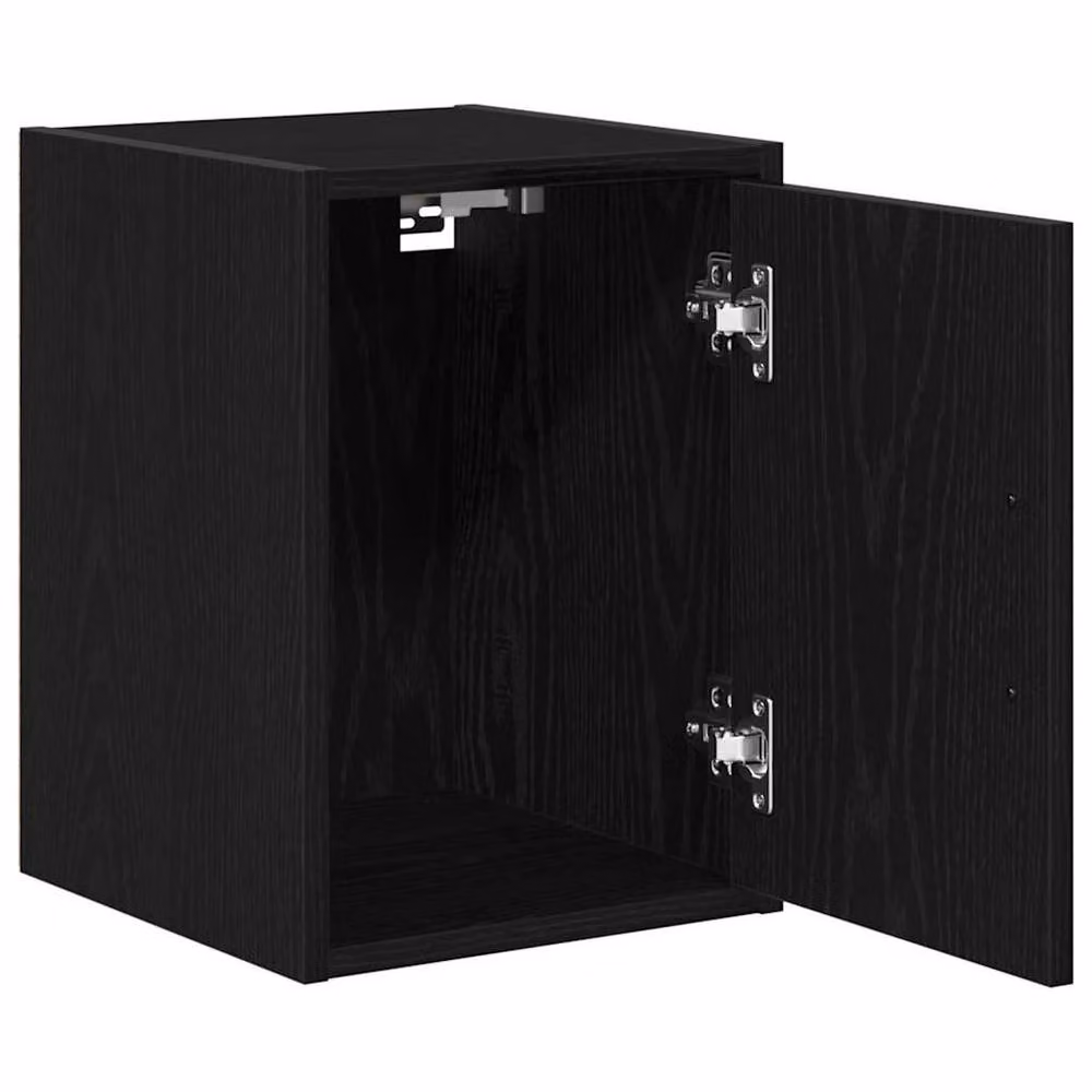 Berkfield Home Set of 2 Black Wall Mounted Garage Cabinets in Matt Engineered Wood – 3