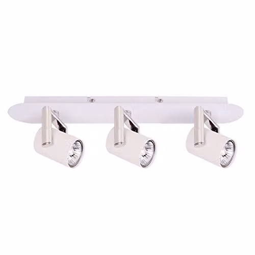 Italux Bland Modern 3-Light White Ceiling Spotlights with LED GU10 Fitting