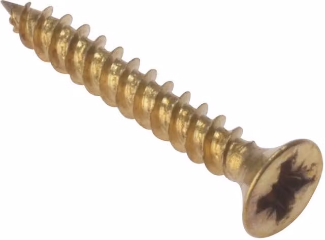 Forgefix General Purpose Pozidriv Countersunk Screw, Gold/Brass, 1.1/4 inch, Pack of 200