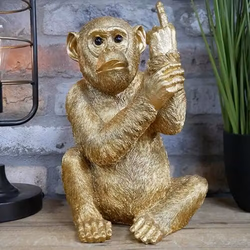 Gifts Direct 2 U Gold Rude Monkey Ornament Figurine – 2