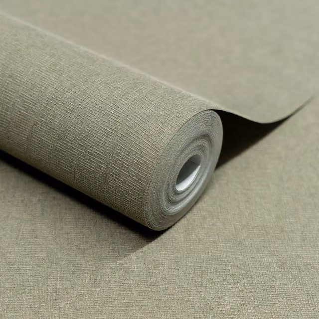 Grandeco Abstract Plain Green Gloss Wallpaper Roll