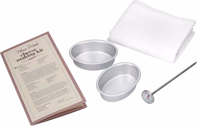 KitchenCraft Home Made Cheese Making Kit in Transparent Metal