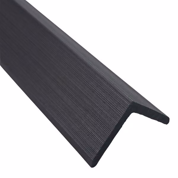 Elite Timbosite Grey Plastic Decking Edging Trim, H x W x L: 55 x 55 x 3660 mm