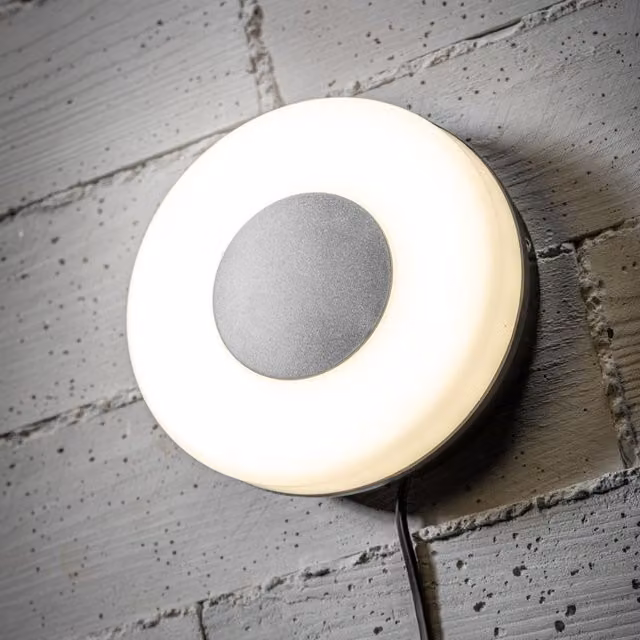 CGC Lighting Twister Round LED Wall Light in Black and White