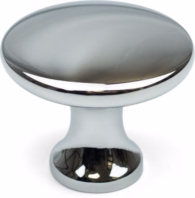 Handle & Home Polished Silver Zinc Cabinet Knob
