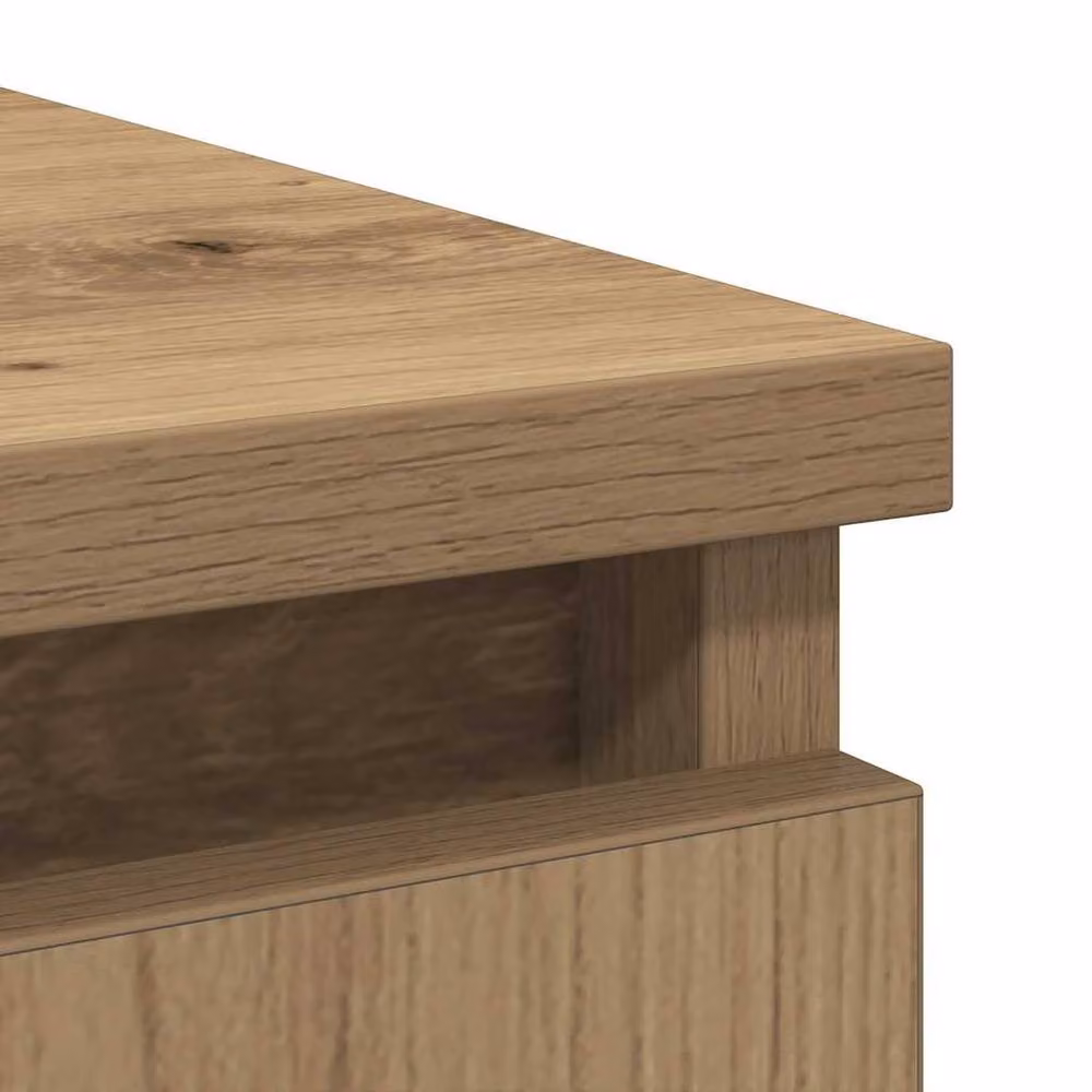 Berkfield Home Artisan Oak Sideboard with Drawer in Brown, W/D/H: 71 x 35 x 65 cm – 6