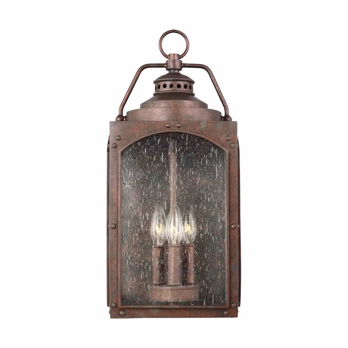 Netlighting Randhurst 3 Light Large Outdoor Wall Lantern in Copper Oxide and Brown, IP44, E14 – 2