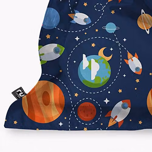rucomfy Outer Space Junior Squarbie Bean Bag, Blue and Multicolour, W: 125 cm x D: 100 cm – 4