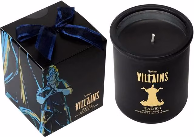 Disney Hades Inspired Narcissus & Chilli Flower Scented Candle, Black and Gold, 252g