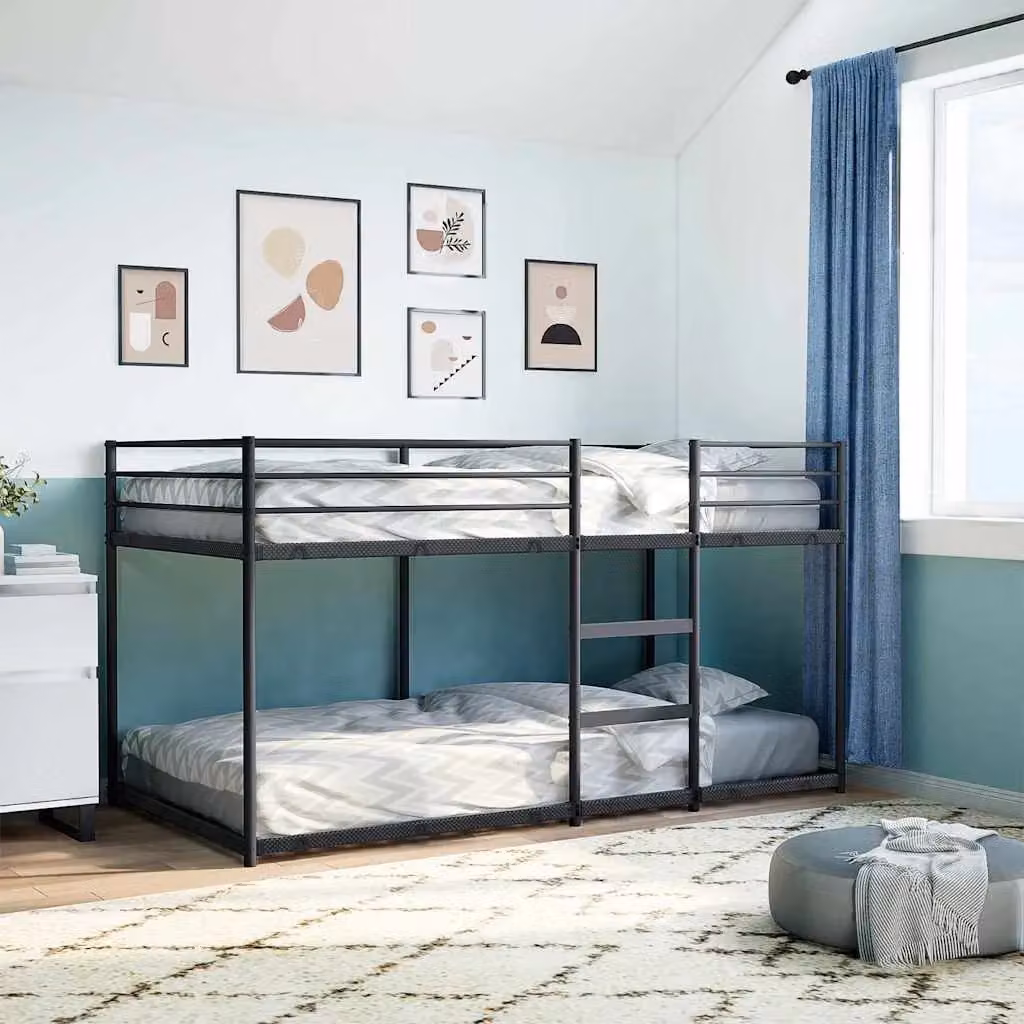 Berkfield Home Metal Bunk Bed in Black – 3