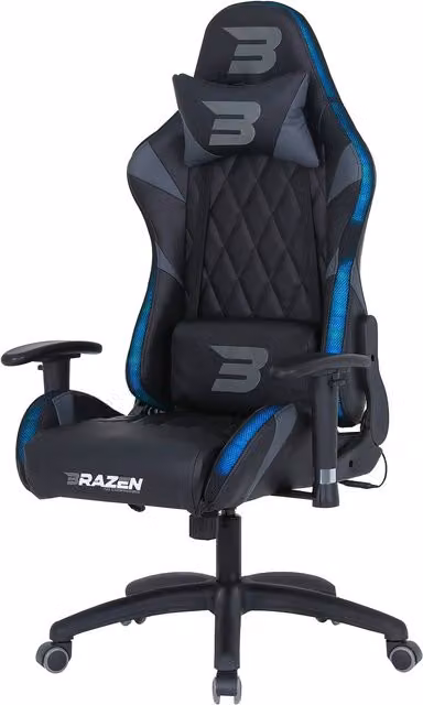 BraZen Venom Elite Esports RGB Gaming Chair in Grey with Synthetic Leather and Metal Frame