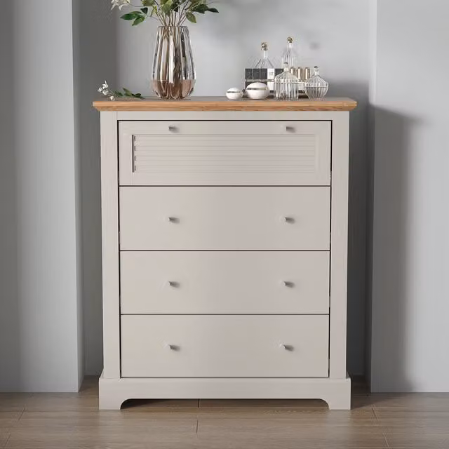 GFW Salcombe 4 Drawer Chest in White
