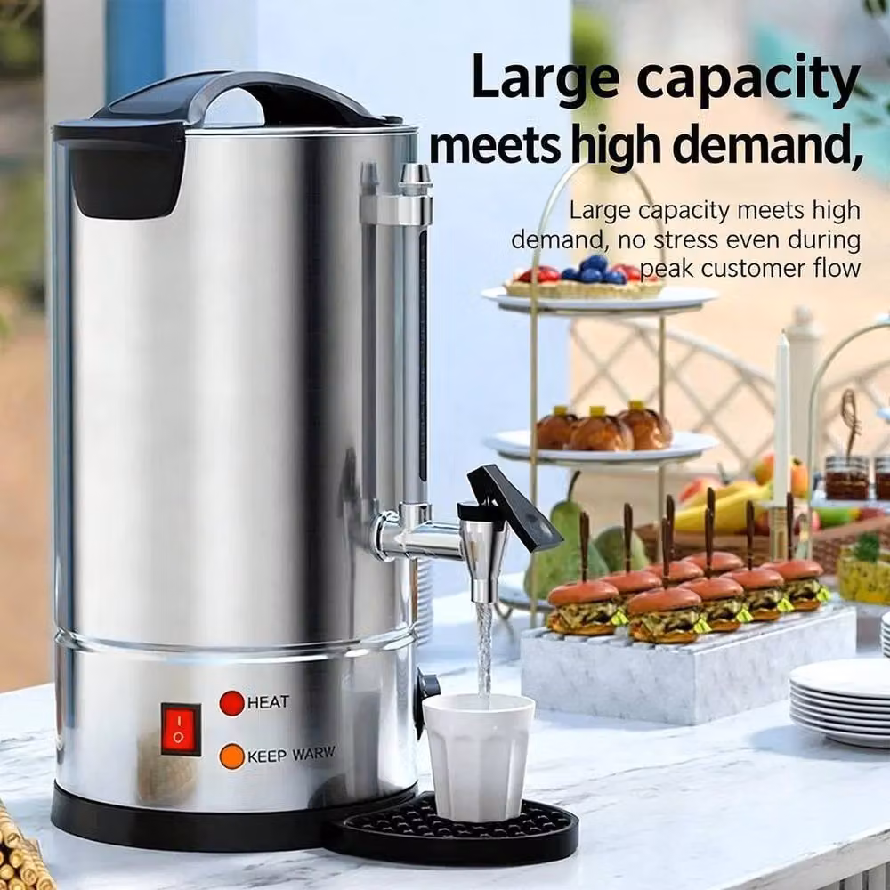 PAWNORA 25L Electric Hot Water Boiler in Silver with Keep Warm Function and Stainless Steel Interior – 3