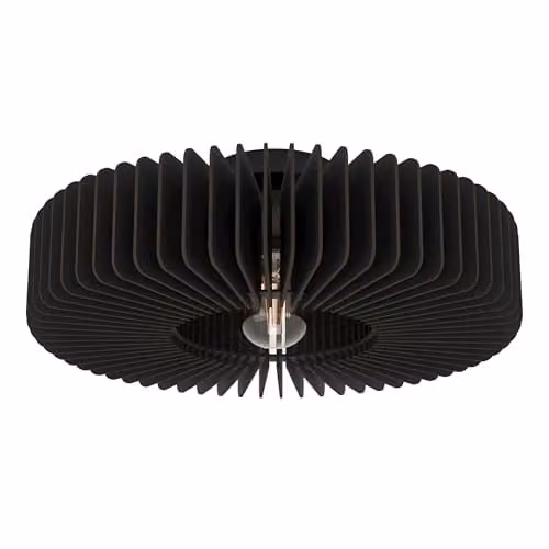 Eglo Palombaia Round Wooden Ceiling Light in Black – 1