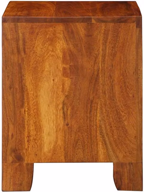 Berkfield Home Set of 2 Stylish Acacia Wood Bedside Cabinets in Brown, W/D/H: 40 x 35 x 45 cm