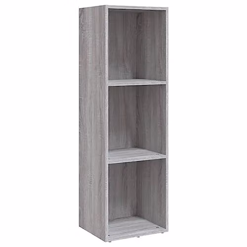 vidaXL Book and TV Cabinet in Grey Sonoma, W/D/H: 36 x 30 x 114 cm