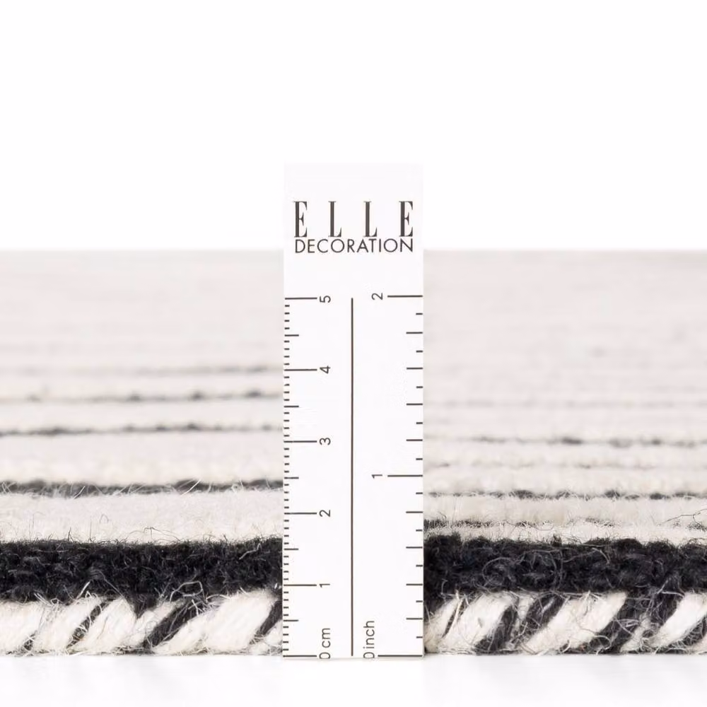 Ted Baker Stryve Woollen Geometric Living Room Rug in Black and White, W: 200 cm, D: 290 cm – 6