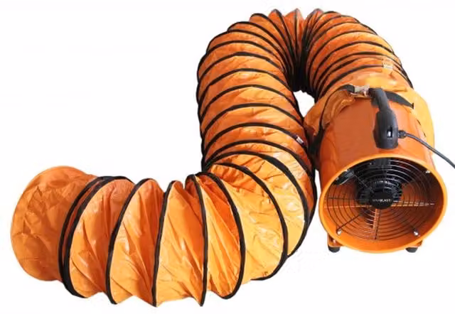 Monstershop MAXBLAST Dust Extractor 300mm 550W with 12m Duct, Orange – 10