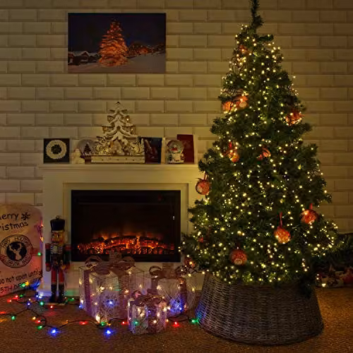 The Christmas Workshop Premium LED Warm White Chaser Christmas Lights, Indoor/Outdoor Fairy Lights with 8 Modes and Timer, 200 Lights – 3