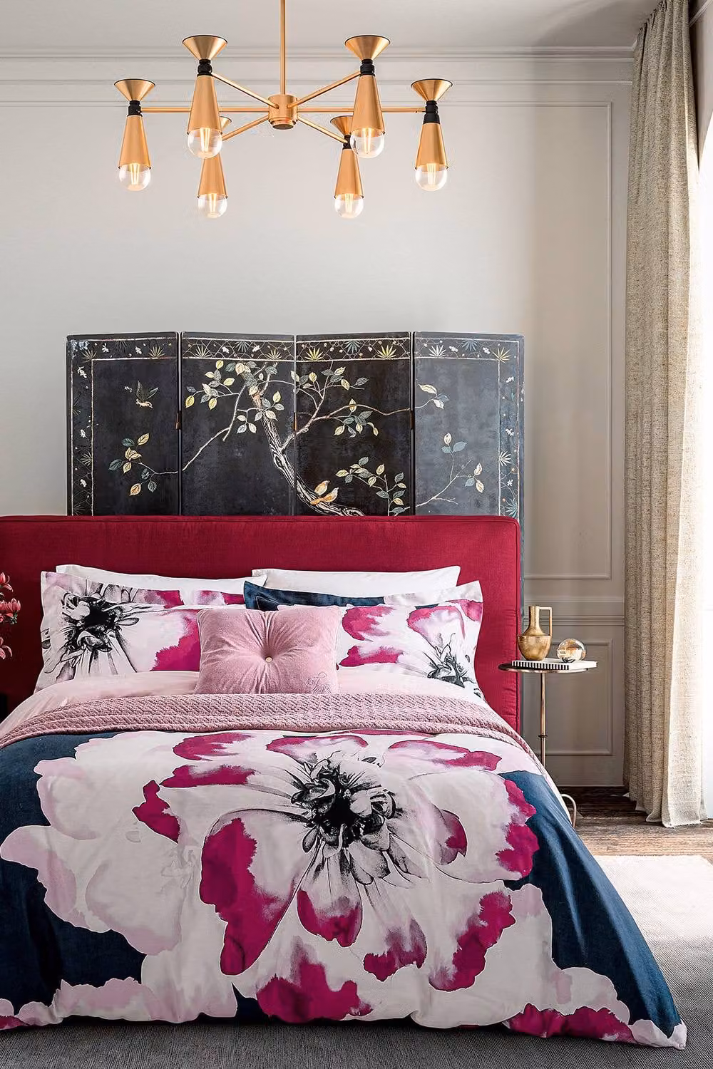 Ted Baker Pink Cotton Velvet Button Cushion, W/D/H: 50 x 50 x 50 cm – 6