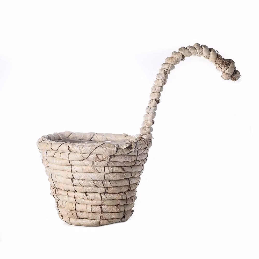 Voltico Small Over Fence Hanging Basket Planter in Beige and Brown, W: 19.0 cm, D: 14.5 cm, H: 12.0 cm – 2