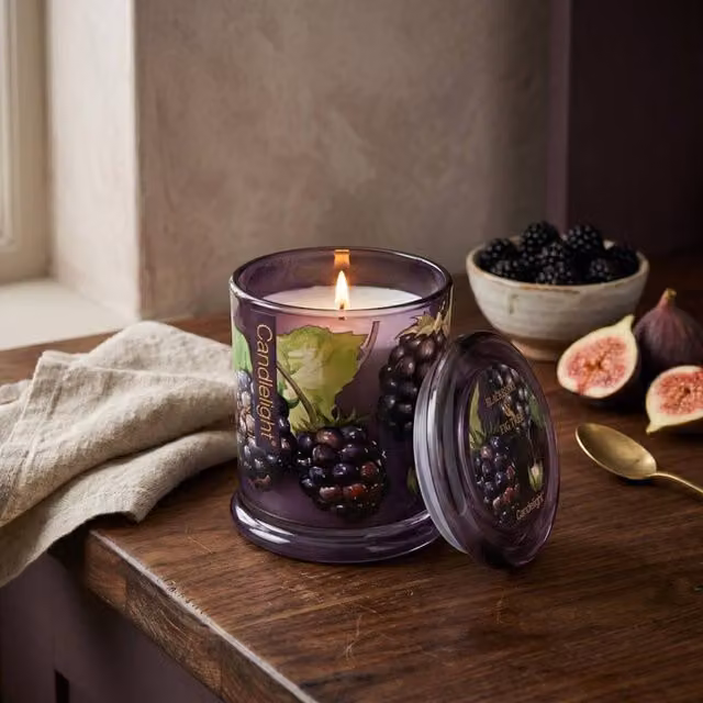 Madison & Mayfair Blackberry & Fig Tree Large Lidded Jar Candle, Purple – 1