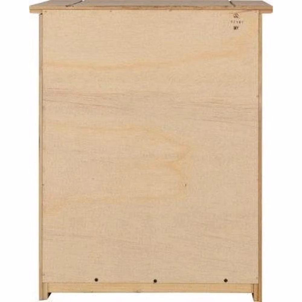 FORGEVIO Natural Wax Mexican Pine 3 Drawer Bedside Nightstand Cabinet in Beige – 2