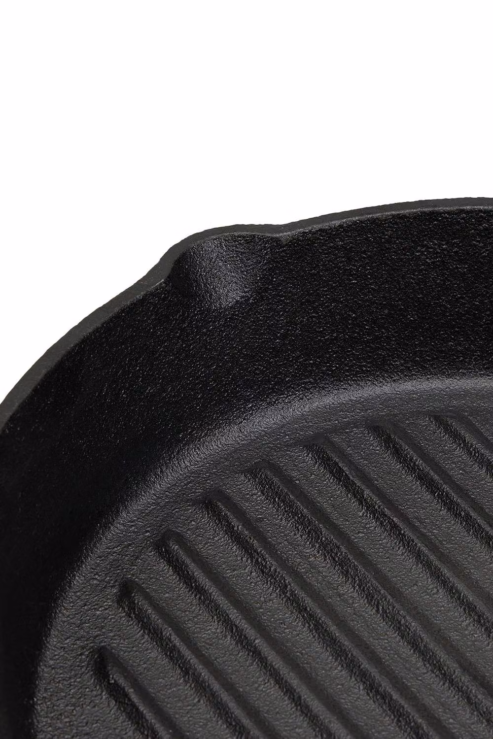 Living and Home Uncoated Cast Iron Grill Pan with Pouring Spouts in Black – 4