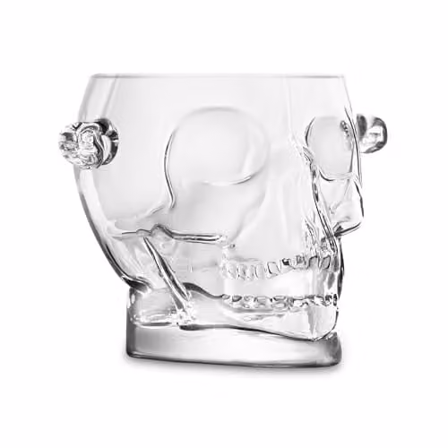 Final Touch Brain Freeze Skull Crystal Glass Ice Bucket, 1.6 l, Clear – 1
