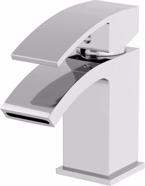 KORVIXA Modern Mini Mono Basin Sink Mixer Tap in Silver Chrome