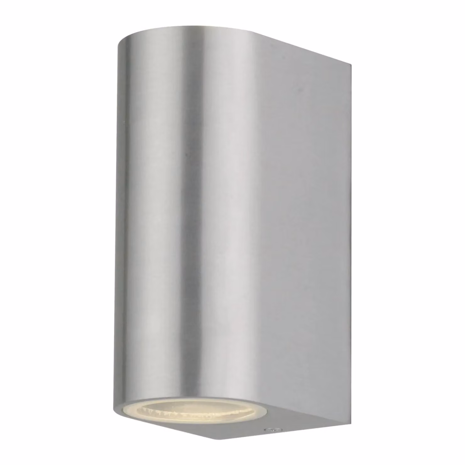 First Choice Lighting Drayton Set of 2 Silver Brushed Aluminium Outdoor Up and Down Wall Lights – 2