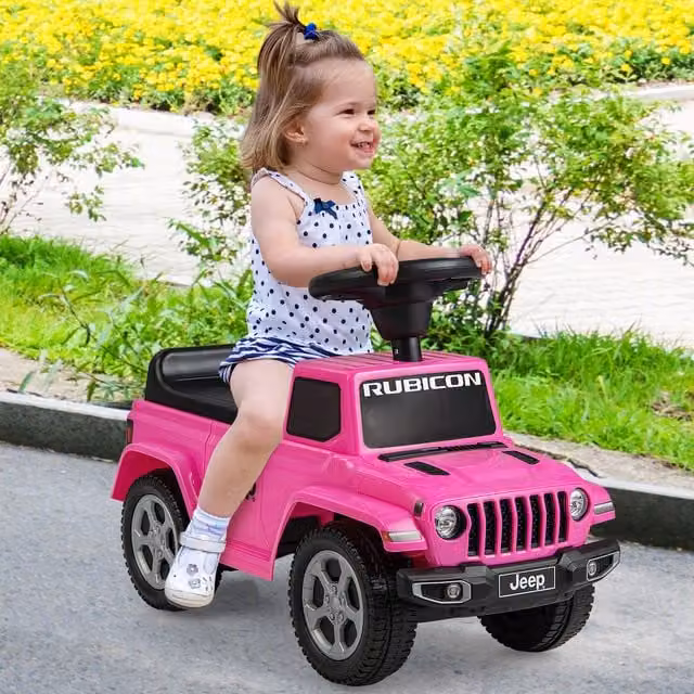 COSTWAY Licensed Jeep Ride On Push Car in Pink