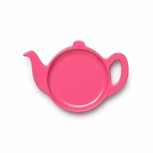 Zeal Teapot Shaped Melamine Tea Bag Tidy in Pink – 1