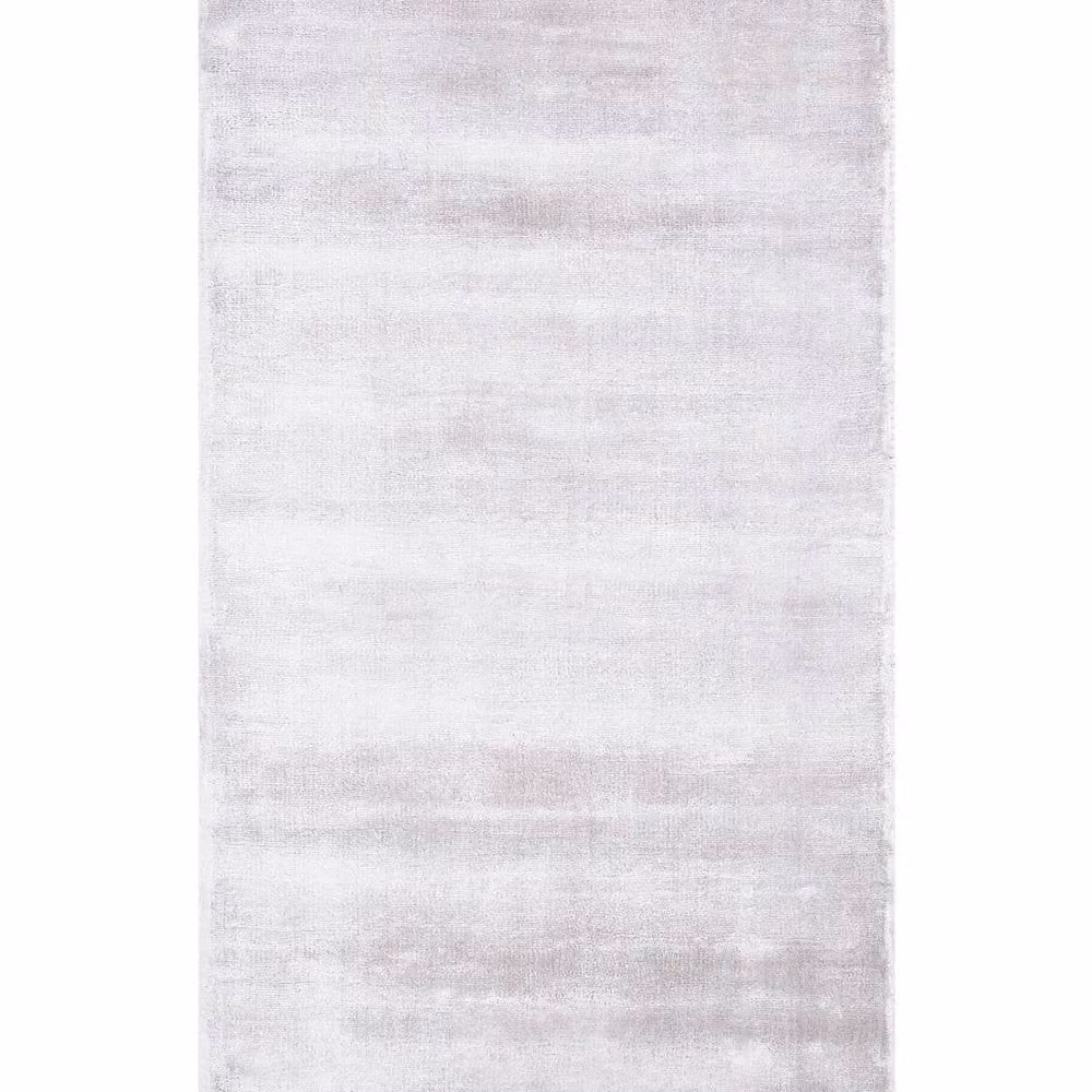 Wyld and Coco Hand Tufted Rectangular Area Rug in Grey, Viscose and Cotton Blend, W: 80 cm, L: 150 cm